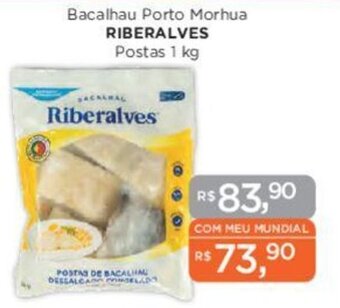 Supermercados Mundial Bacalhau Porto Morhua RIBERALVES Postas 1 kg oferta