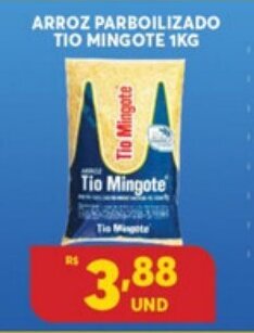 Atacadão Centro Sul Arroz Parbolizado Tio Mingote 1kg oferta