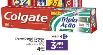 Creme Dental Colgate Tripla Ação sabores-90g