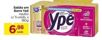 Carrefour Sabão em Barra Ypê neutro c/ 5 unids.x 180g oferta