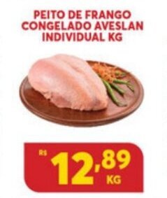 Atacadão Centro Sul Peito de Frango Congelado Aveslan Individual 1kg oferta