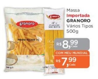 Supermercados Mundial Massa Importada GRANORO Vários Tipos 500g oferta