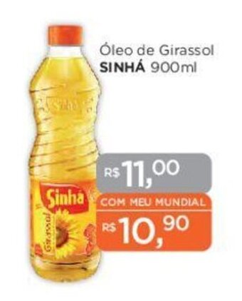 Supermercados Mundial Óleo de Girassol SINHÁ 900ml oferta