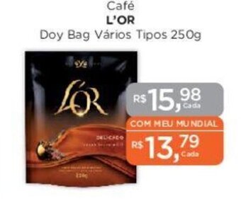 Supermercados Mundial Café L'OR Doy Bag Vários Tipos 250g oferta