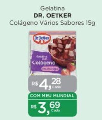Supermercados Mundial Gelatina DR. OETKER Colágeno Vários Sabores 15g oferta