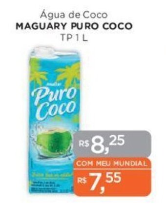 Supermercados Mundial Água de Coco MAGUARY PURO COCO TP1L oferta