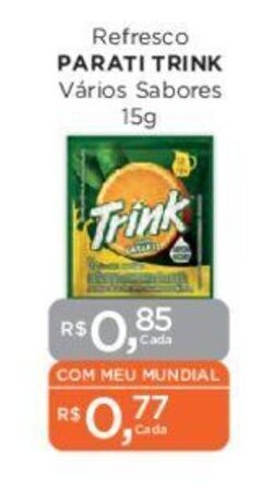 Supermercados Mundial Refresco PARATI TRINK Vários Sabores 15g oferta