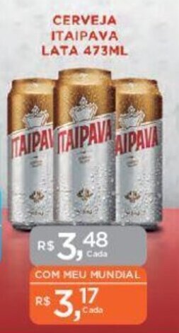 Supermercados Mundial CERVEJA ITAIPAVA LATA 473ML oferta