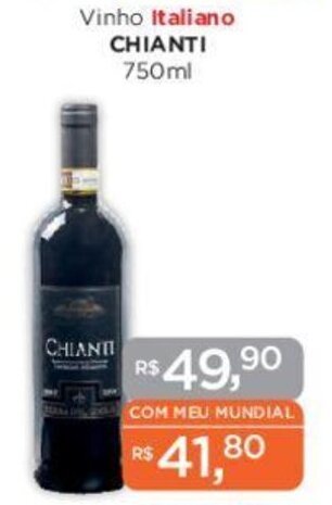 Vinho Italiano CHIANTI 750ml