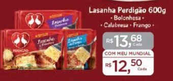 Supermercados Mundial Lasanha Perdigão 600g oferta