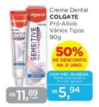 Supermercados Mundial Creme Dental COLGATE Pró-Alívio Vários Tipos 90g oferta