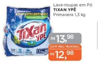 Supermercados Mundial Lava-roupas em Pó TIXAN YPÊ Primavera 1,3 kg oferta