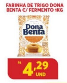Atacadão Centro Sul Farinha de Trigo Dona Benta c/ Fermento 1kg oferta