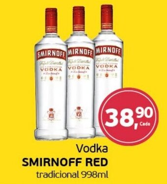 Cometa Supermercados Vodka SMIRNOFF RED tradicional 998ml oferta