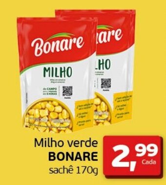 Milho verde BONARE sachê 170g