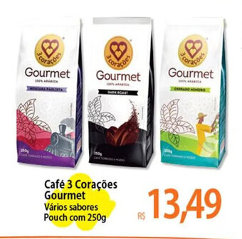 Atacadão Café 3 Corações Gourmet Vários sabores Pouch com 250g oferta