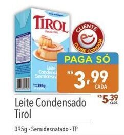 Supermercados Condor Leite Condensado Tirol 395g-Semidesnatado-TP oferta