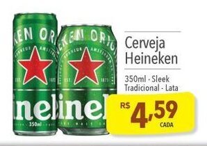 Supermercados Condor Cerveja Heineken 350ml - Sleek Tradicional-Lata oferta