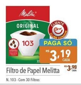 Supermercados Condor Filtro de Papel Melitta oferta