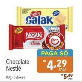 Supermercados Condor Chocolate Nestlé 80g-Sabores oferta