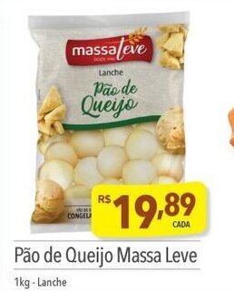 Supermercados Condor Pão de Queijo Massa Leve 1kg-Lanche oferta