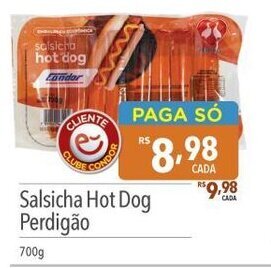 Supermercados Condor Salsicha Hot Dog Perdigão 700g oferta