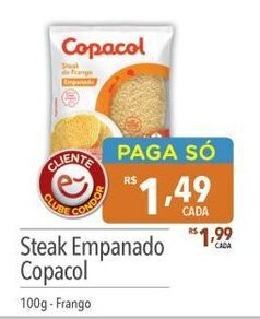 Supermercados Condor Steak Empanado Copacol 100g - Frango oferta