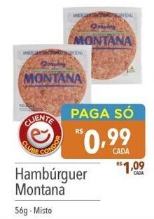 Supermercados Condor Hambúrguer Montana 56g-Misto oferta