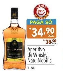 Supermercados Condor Aperitivo de Whisky Natu Nobilis 1 Litro oferta