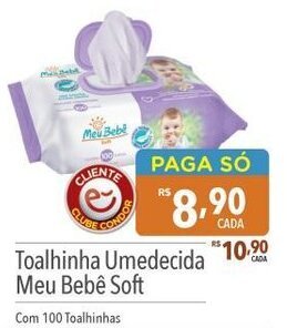 Toalhinha Umedecida Meu Bebê Soft Com 100 Toalhinhas