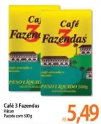 Atacadão Cafe 3 Fazendas 500g oferta
