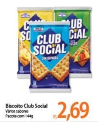 Biscoito Club Social 144g