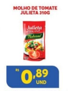 Atacadão Centro Sul Molho de Tomate Julieta 310g oferta