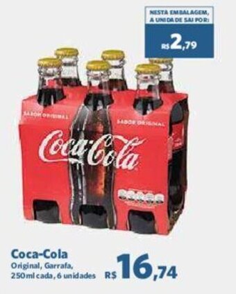 Sam's Club Coca-Cola Original, Garrafa, 250 ml cada, 6 unidades oferta