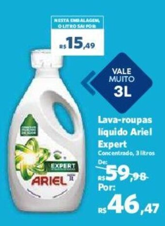 Sam's Club Lava-roupas liquido Ariel Expert Concentrado, 3 litros oferta