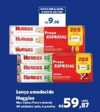Sam's Club Lenço umedecido Huggies oferta