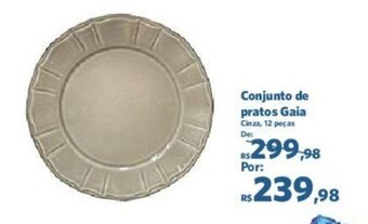 Sam's Club Conjunto de pratos Gaia Cinza, 12 peças oferta