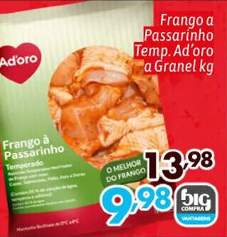 Supermercados Big Compra Frango a Passarinho Temp. Ad'oro a Granel kg oferta