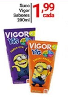 X Supermercados Suco Vigor Sabores 200ml oferta