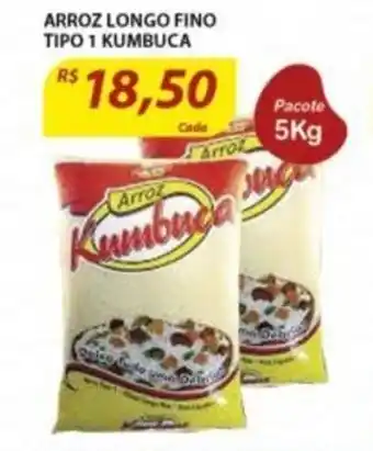 Assaí Atacadista Arroz Longo Fino Tipo 1 Kumbuca 5kg oferta