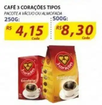 Assaí Atacadista Cafe 3 Coracoes Tipos 250g oferta