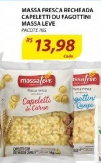 Assaí Atacadista Massa Fresca Recheada Capeletti ou Fagottini Massa Leve 1kg oferta