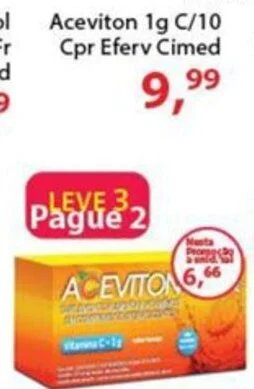 Chama Supermercados Aceviton 1g C/10 Cpr Eferv Cimed oferta