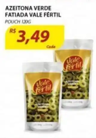 Assaí Atacadista Azeitona Verde fatiada Vale Fertil 120g oferta