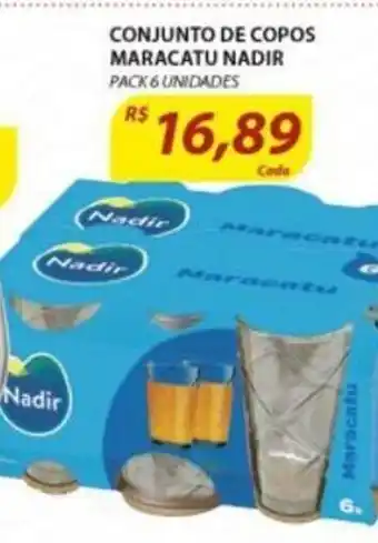 Assaí Atacadista Conjunto de Copos Maracatu Nadir oferta