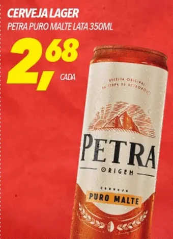 Frangolândia CERVEJA LAGER PETRA PURO MALTE LATA 350ML oferta