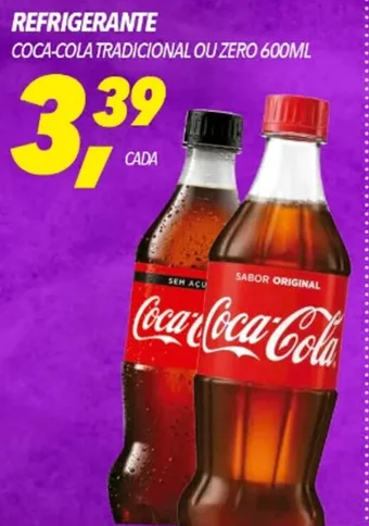 Frangolândia REFRIGERANTE COCA-COLA TRADICIONAL OU ZERO 600ML oferta