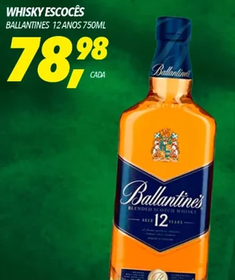 Frangolândia WHISKY ESCOCÊS BALLANTINES 12 ANOS 750ML oferta
