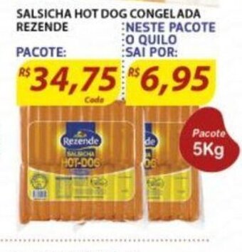 Assaí Atacadista Salsicha Hot Dog Congelada Rezende 5kg oferta