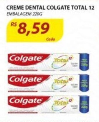 Assaí Atacadista Creme Dental Colgate Total 12 220g oferta
